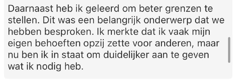 Testimonial van een klant