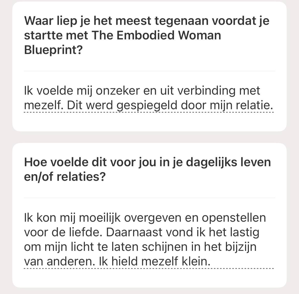 Testimonial van een klant